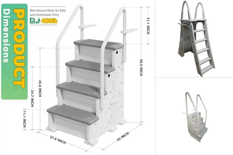Detailed view of Best Above Ground Pool Steps: Top 10 Safe & Durable Picks