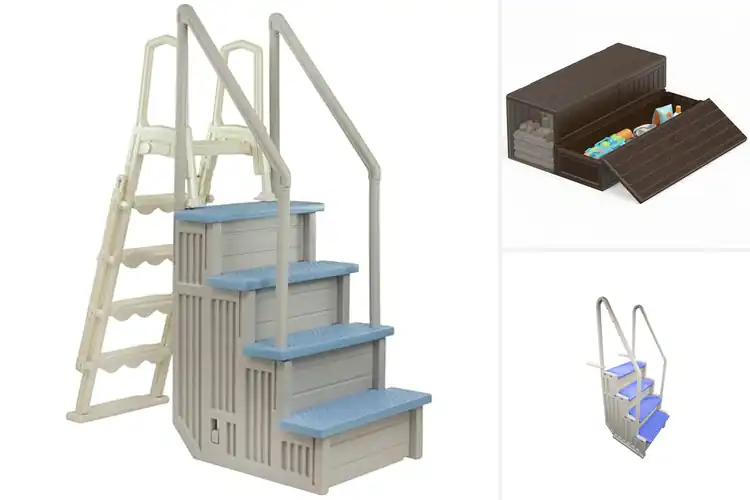 Detailed view of Best Closed Panel Pool Steps