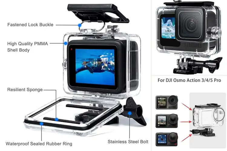 Detailed view of Best Deep Sea Diving Housings For Action Cameras