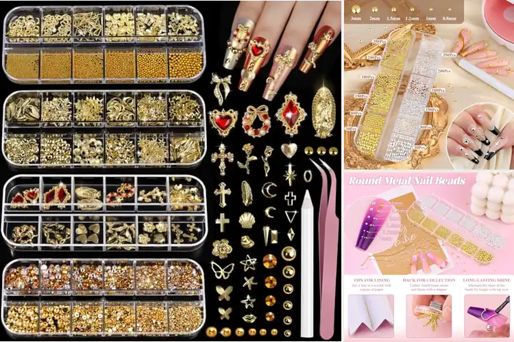 Detailed view of Best Gold Nail Charms: Sparkle Up Your Style Effortlessly