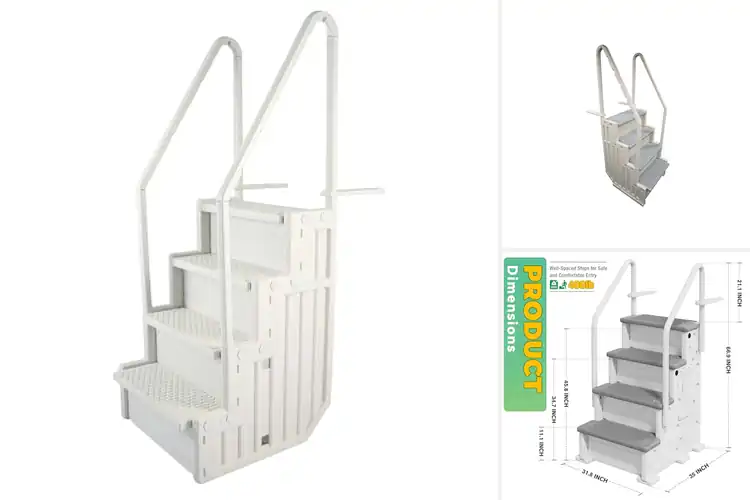 Detailed view of Best In Pool Steps: Top 10 for Safety & Easy Water Access
