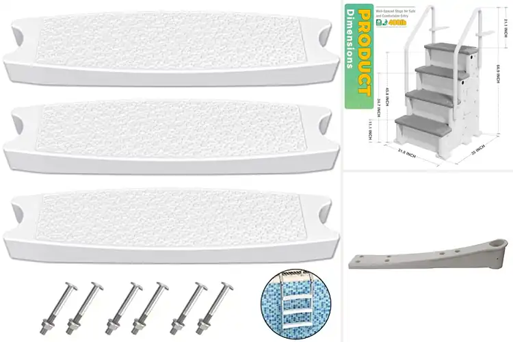 Detailed view of Best Pool Mounting Steps